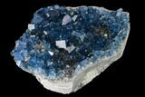 Gorgeous, Blue Cubic Fluorite on Smoky Quartz - China #142625-3
